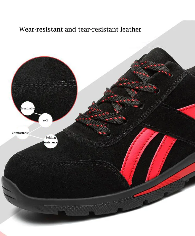 Защитная обувь со стальным носком, обувь для мужчин, Рабочая обувь, Мужская дышащая сетка, Размер 12, износостойкая обувь GXZ015