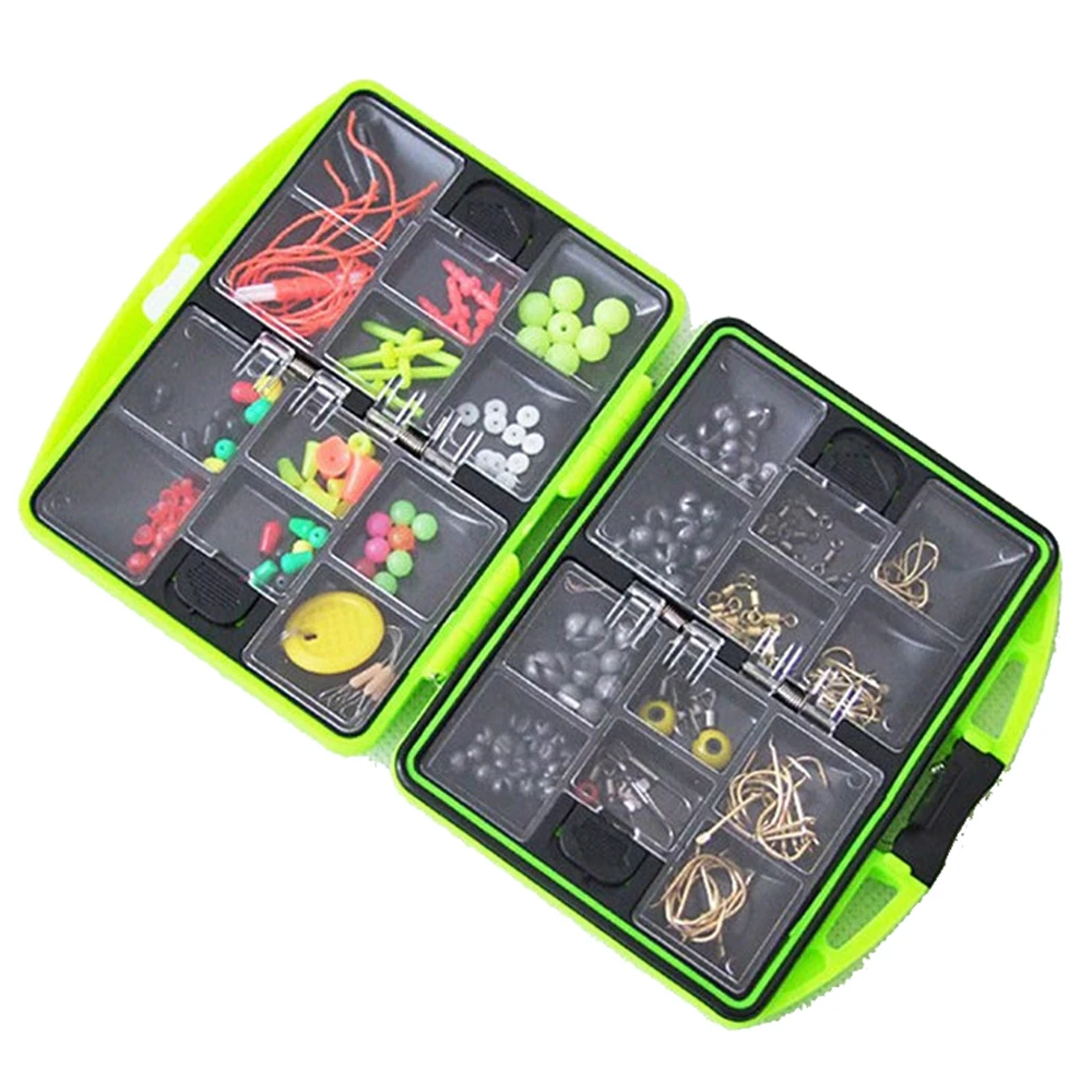 Muti-in-1 Fishing Accessory Kit Box Assorted Line Tackles Swivels Group Lure Hooks Lead Sheet Accessories | Спорт и развлечения