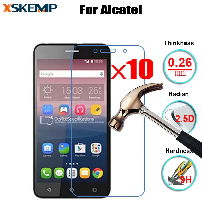 10 шт. 9 H закаленное стекло для Alcatel One Touch Go Play 7048X POP4 4S 4 Plus Pixi 3 5 &quot4 0