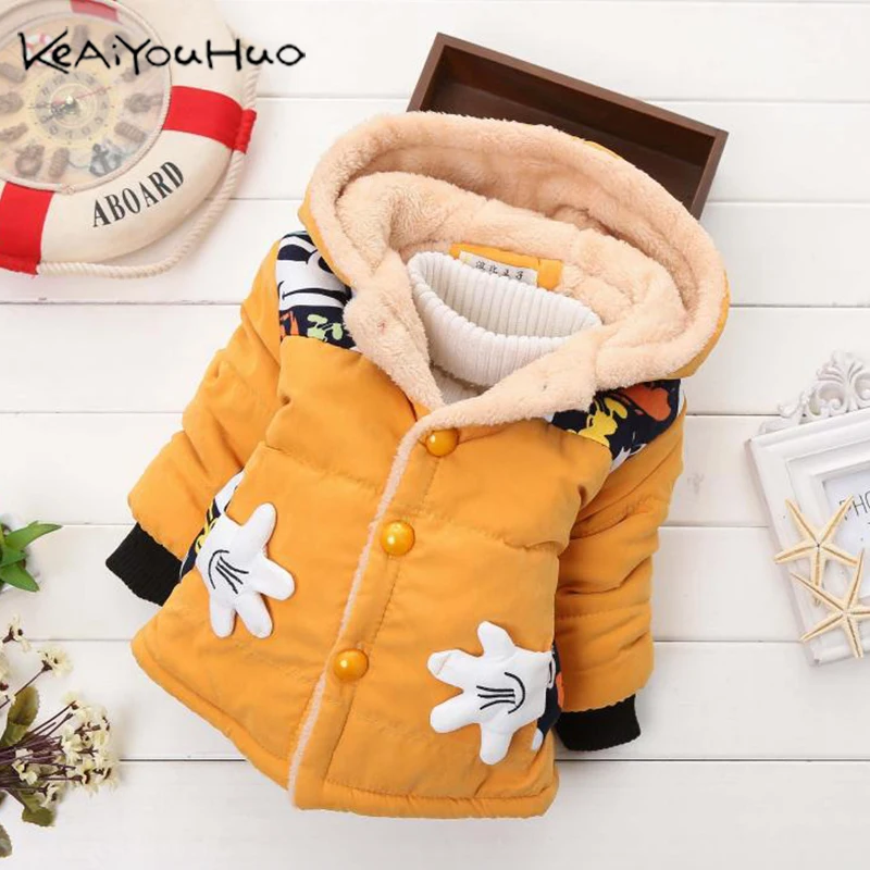 

2018 Christmas Baby Girls Boys Winter thick Jacket Casual Jacket For Girl Coat Kids Warm Cotton Outerwear 1-4 Y Children Clothes
