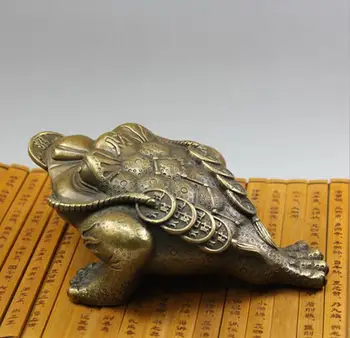 

Copper bronze toad Lucky Cai antiques antique bronze crafts ornaments collectibles AA