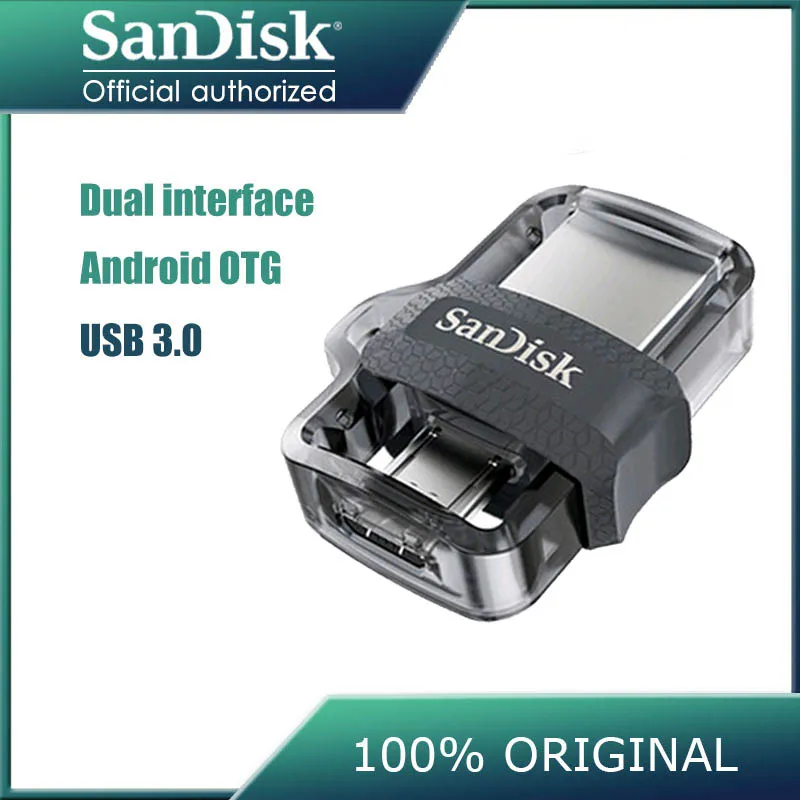 Sandisk USB флэш накопитель 128 Гб 64 ГБ 32 оперативной памяти 16 встроенной двойной OTG флеш
