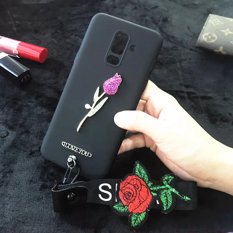Чехол на запястье с кристаллами для Samsung galaxy s8 s9 note 8 9 a50 j3 j5 2016 j7 neo a3 a5 a7 2017 j8 a6 a8