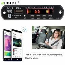 Kebidu MP3 плеер декодер плата Bluetooth приемник FM радио TF USB 3,5 мм AUX модуль Автомобильный комплект аудио для IPhone 8 XS Xiaomi Mi