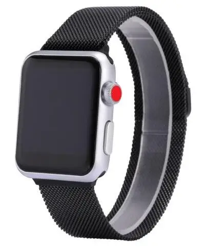 Умные часы серии 4 спортивные умные часы для apple iphone 5 6 6s 7 8 X plus для samsung Смарт часы honor 3 sony 2 красная кнопка - Цвет: milanese black
