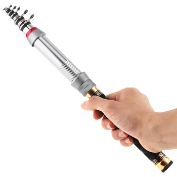 

2.4m Mini Telescopic Fishing Rod Ultra Short Closed Length 34cm Multifunction Sea Spinning Fishing Pole with Small Guide Rings