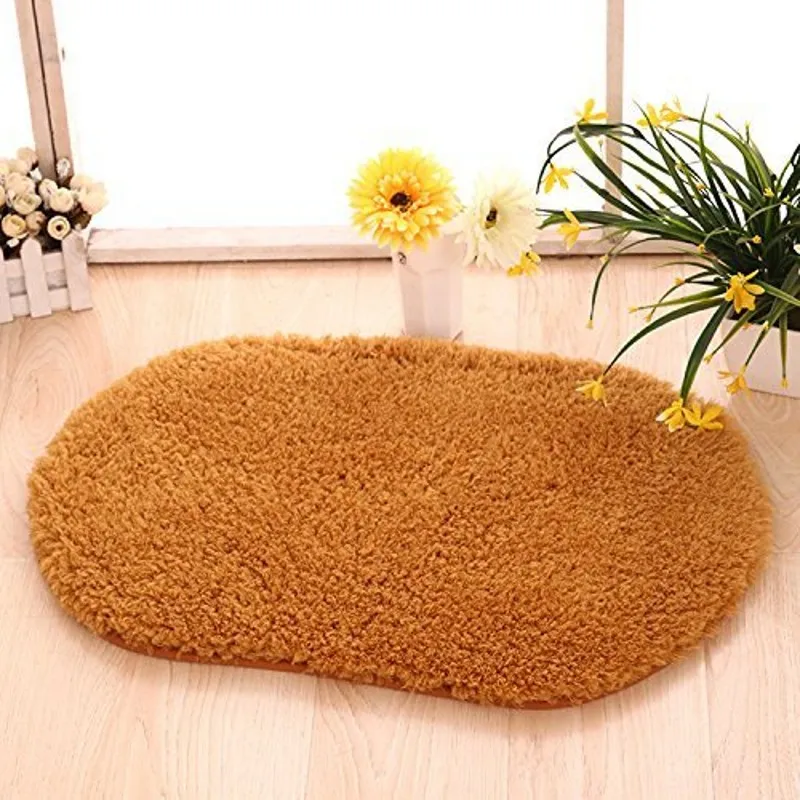 Oval Berber Fleece Carpet Ellipse Shape Soft Rug Artic Velvet Floor Mat
