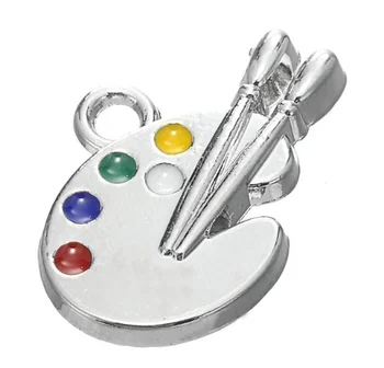 

50pcs enamel Color hand drawing board Charms 14.5*19.1mm Handmade earring bracelet necklace Jewelry Making DIY accessories