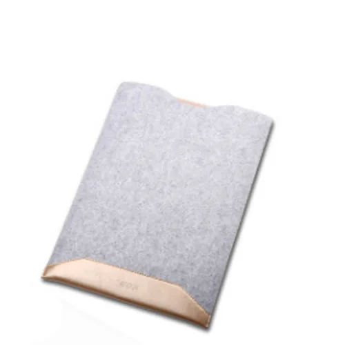 Mouse Pad Sleeve Pouch Laptop Bag For Xiaomi Macbook Air 11.6 13 Retina Pro 12 15 15.6 Case Wool Felt Waterproof Notebook Cover - Color: Champagne gold