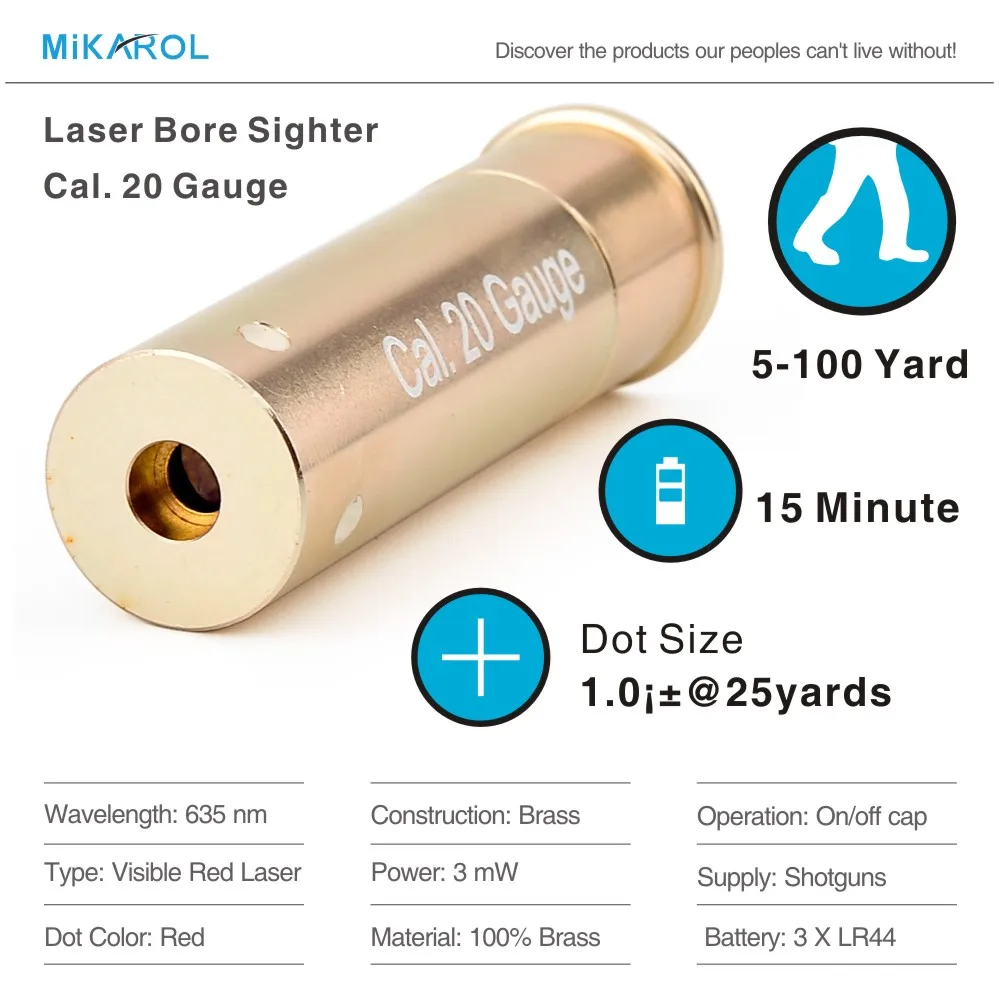 Shotgun Laser Sight Device Hunting Gun Accessories 100 Brass 20 Gauge