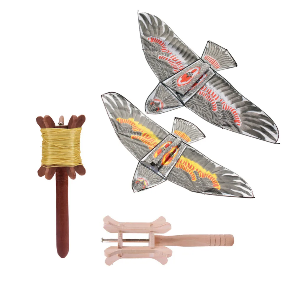 

Children Outdoor Fun Eagle Kite Animal Chinese Eagle Flying Kites Rotatable Handle Kite Line Durable Flying Accessories Tool