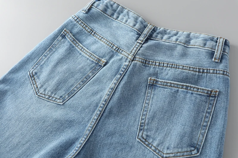 Весна новое поступление для женщин Высокая талия Винтаж промывают джинсы для, дизайнер бренда женской одежды street Мода повседневное бойфренд Джинс