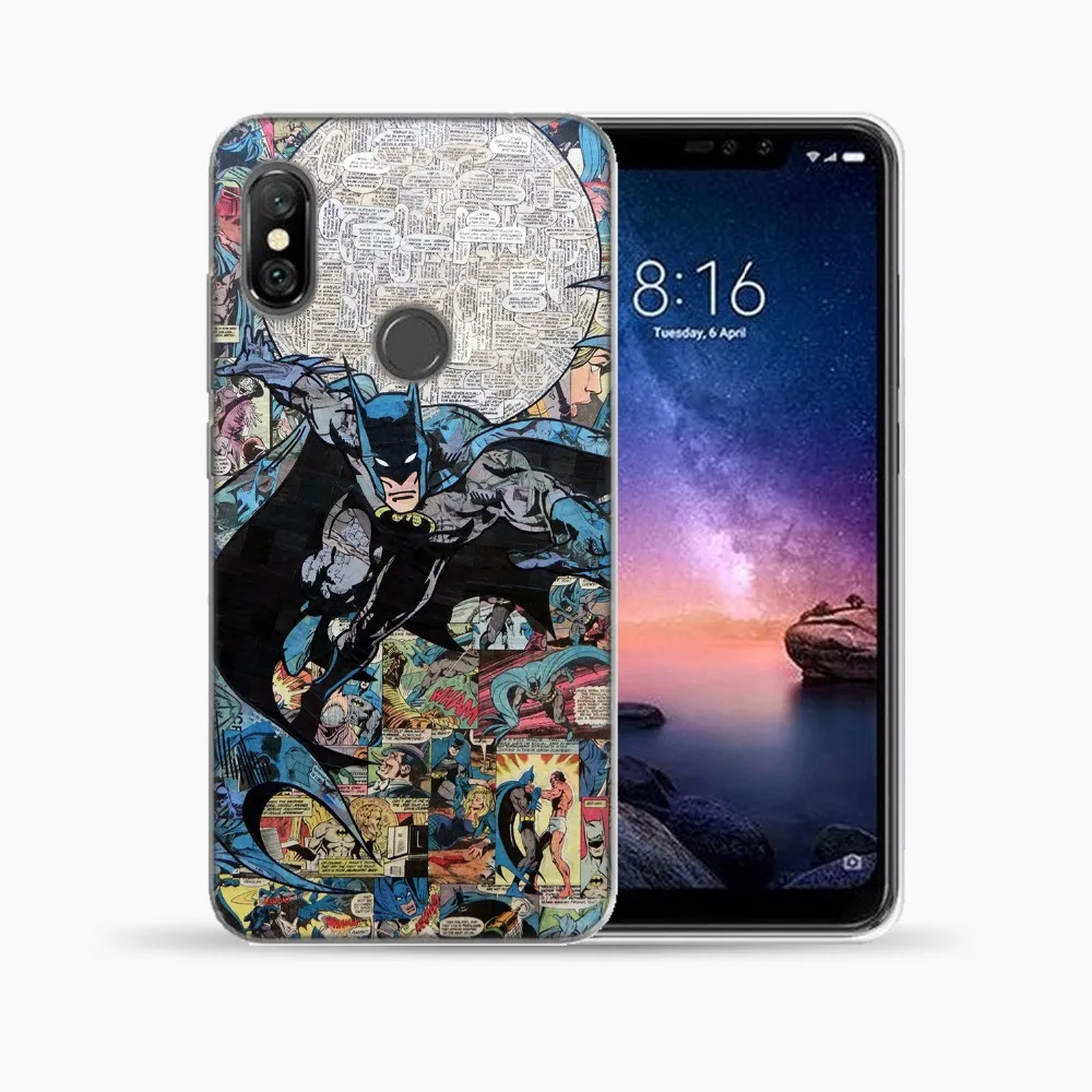 Для Xiaomi mi A1 A2 8 Lite 9 Pocophone F1 5X 6X крышка Капитан Америка, Железный человек, мягкий TPU чехол для Red mi 5 5A 6 Note 4 4X5 6 7 Pro