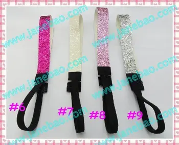 

free shipping mix color 500pcs 3/4'' Glitter headbands for girl softball headbands popular Headbands