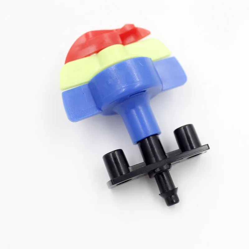 

50pcs/pack 360Degree Rotary Sprinkler With 1/4inch Barbed For Seedling Flower Watering Greenhouse Cooling M133D
