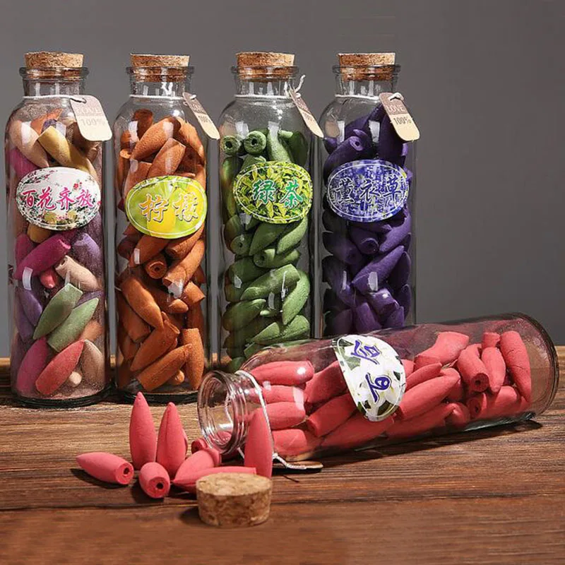 

Backflow incense grain of natural aromatic Indian sandalwood incense smoke tower bedroom flow aloes household incense bottles