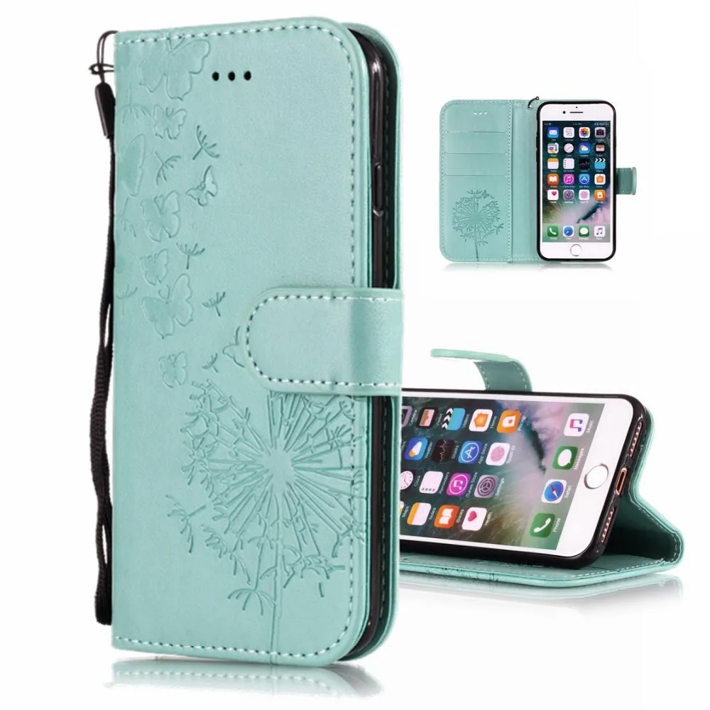 

Flip Leather Case For Samsung galaxy S3 S4 S5 S6 S7 edge S8 S9 Plus Note8 Note9 Lace Dandelion Pattern Wallet Card Holder Cover
