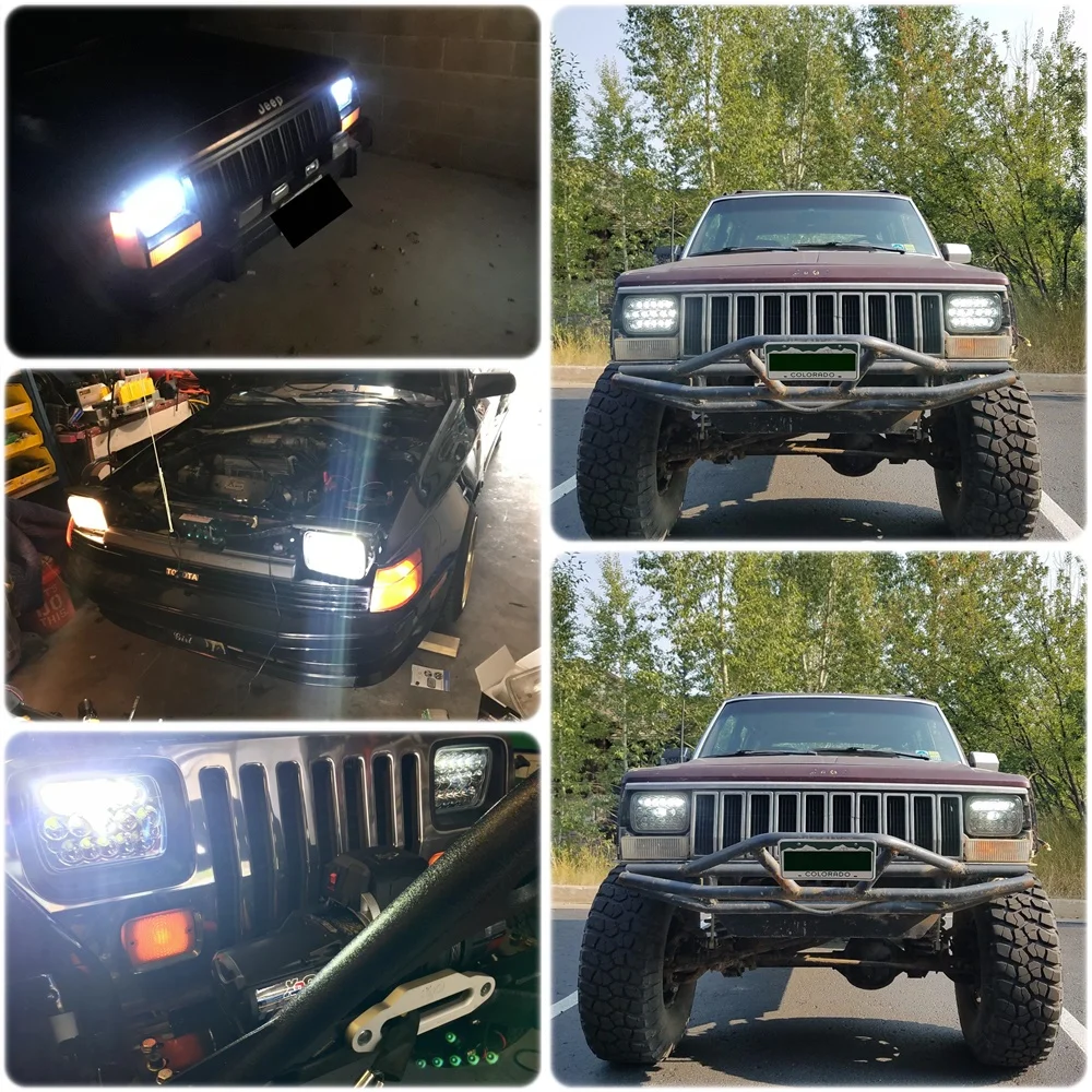5X7 7 &quotX6&quot светодиодные фары герметичный Луч Hi/Lo заменить H6054 Hid ксеноновый
