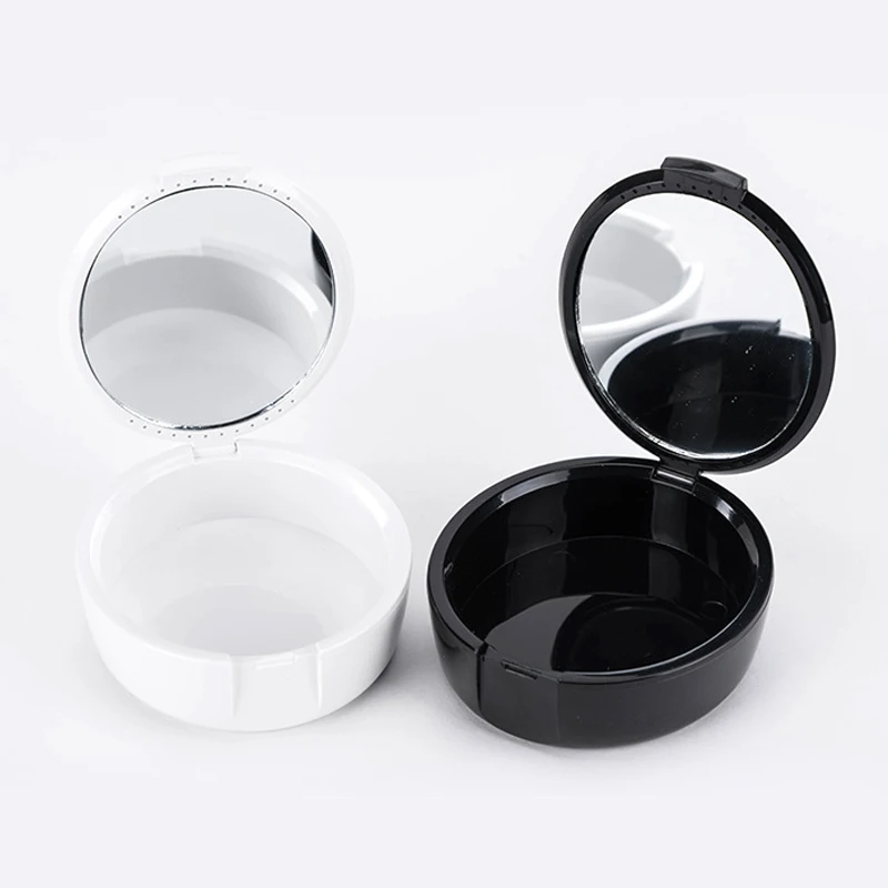 

2018 1pc New Denture Box High Quality Full Denture Soaking Case Prosthesis Container Denture Bath Box 2 colors with Mirror