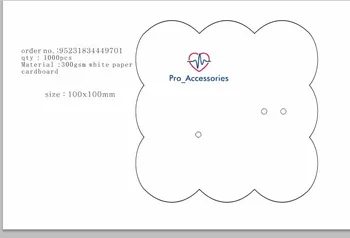 

10*10cm custom logo jewelry necklace display card personalized logo brooch with clip card payment compensation