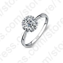JEXXI High Quality 3 Styles AAA Cubic Zirconia 925 Sterling Silver Jewelry Classic Engagement Ring for Women Free Shipping