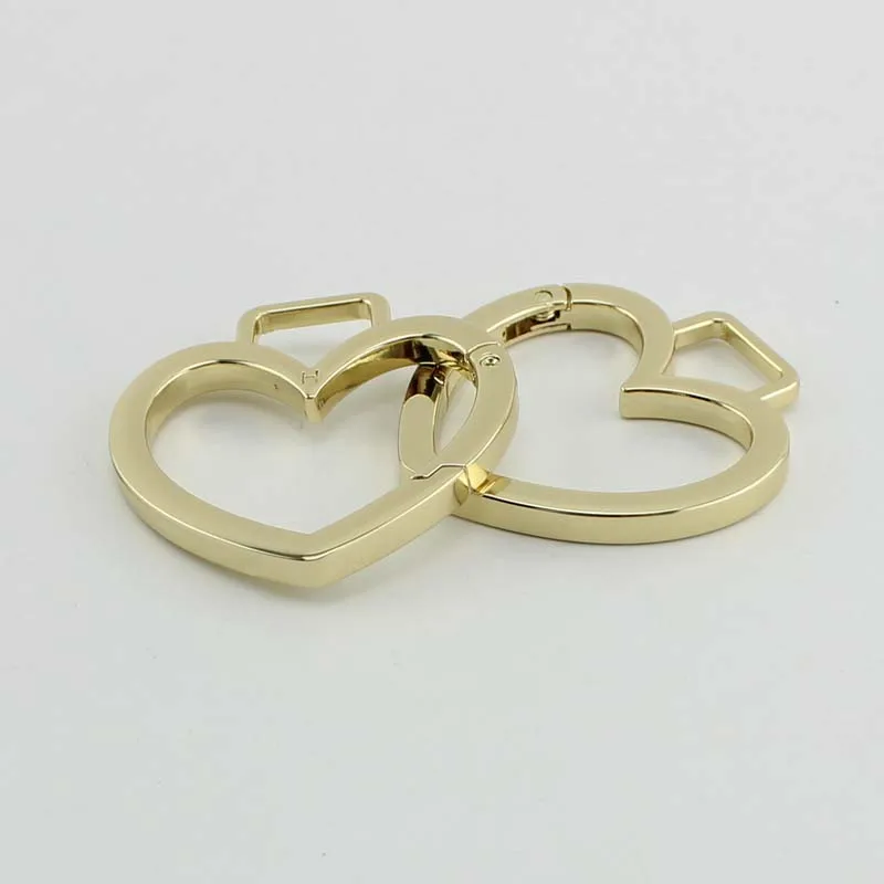 5-30-80 шт в форме большого сердца светло-Золотое табличное кольцо на ворота для шитья сумочки сумки аксессуары для сумки бирка