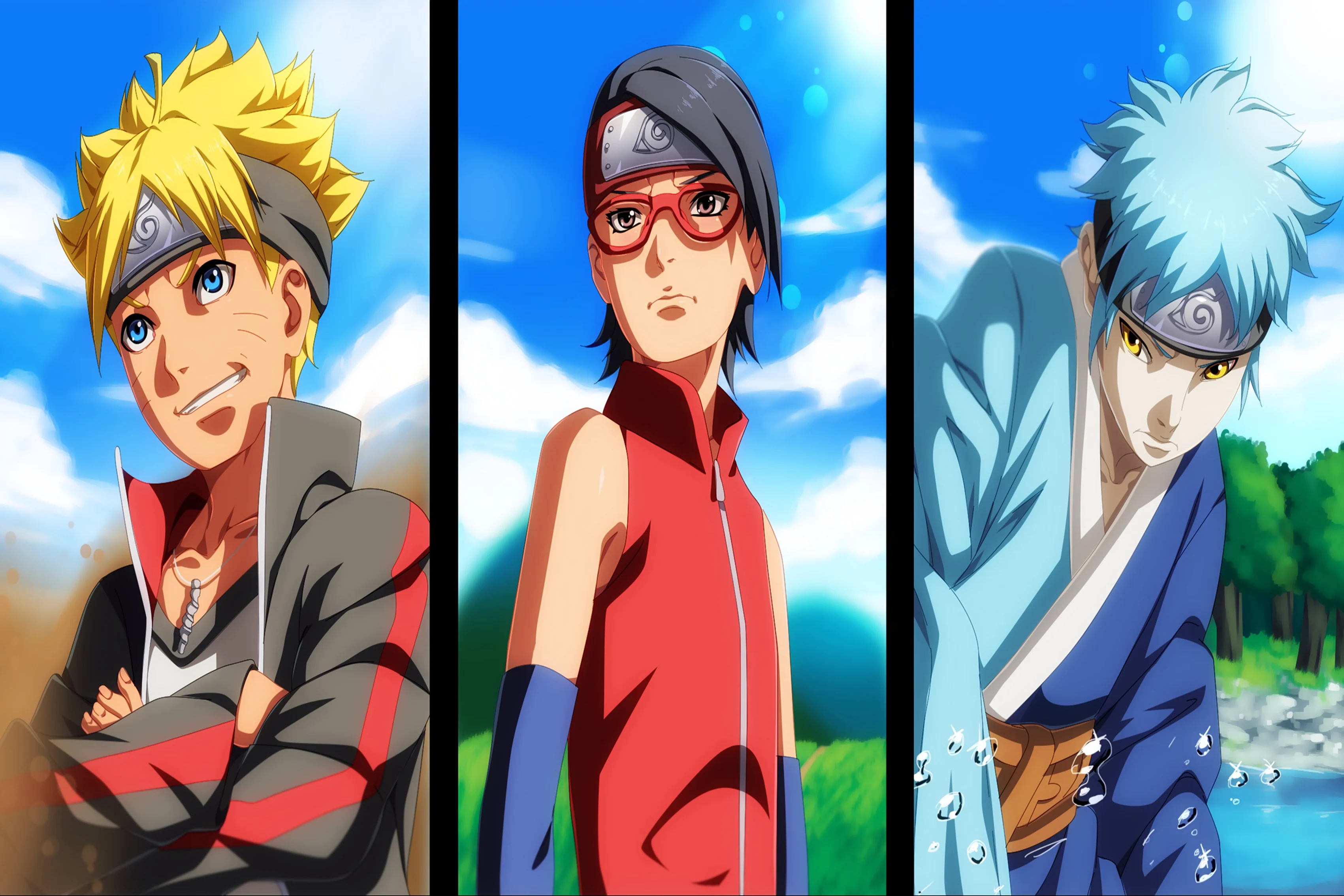 In Sarah Uchiha Trinity Boruto Naruto Naruto MM332 Living Room Home Art 