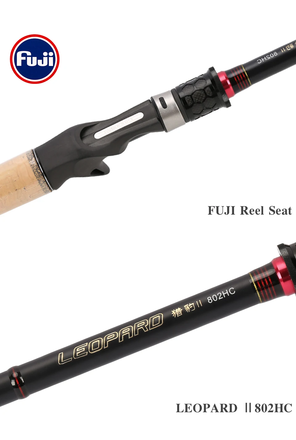Tsurinoya vara de pesca leopardo 802hc 2.43m