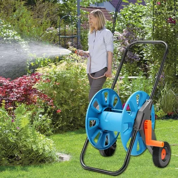 

Portable Garden Water Hose Rack Garden Watering Trolley Washing Truck Hose For Car Waterpipe Cart Storage Holder Tool Parts