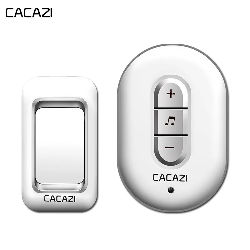 

CACAZI Waterproof Wireless Doorbell 300M Remote 1 Battery Button 1 2 Receiver LED Light Home Cordless DoorBell 48 Chimes