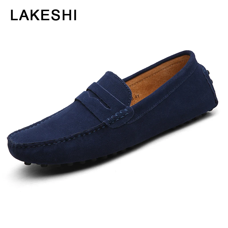 LAKESHI/мужская повседневная обувь модные мужские лоферы Летняя мужская мокасины