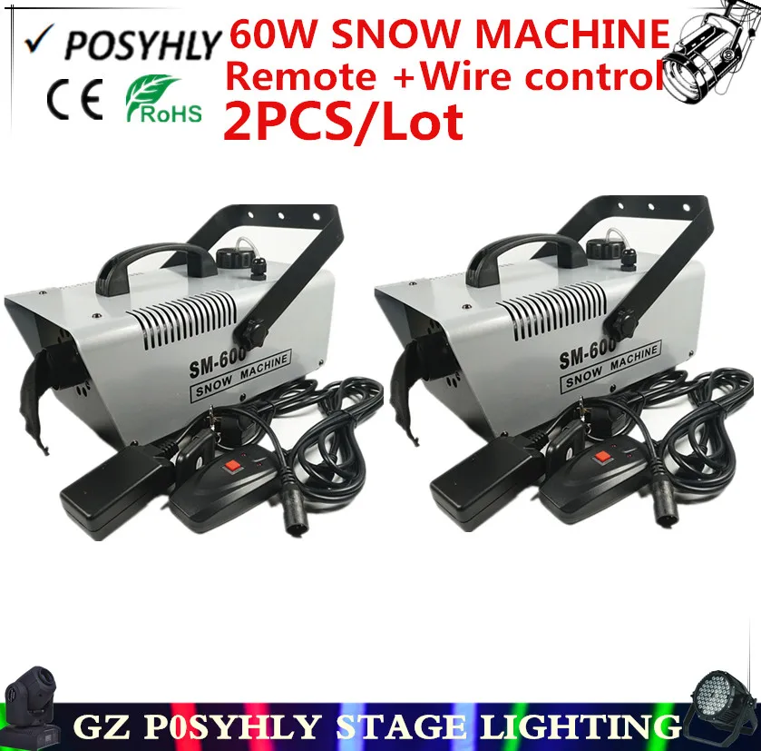

2pcs/ 600W snow machine, Remote +Wire control AC110-240V snowflake machine professional DJ equipment 100% new