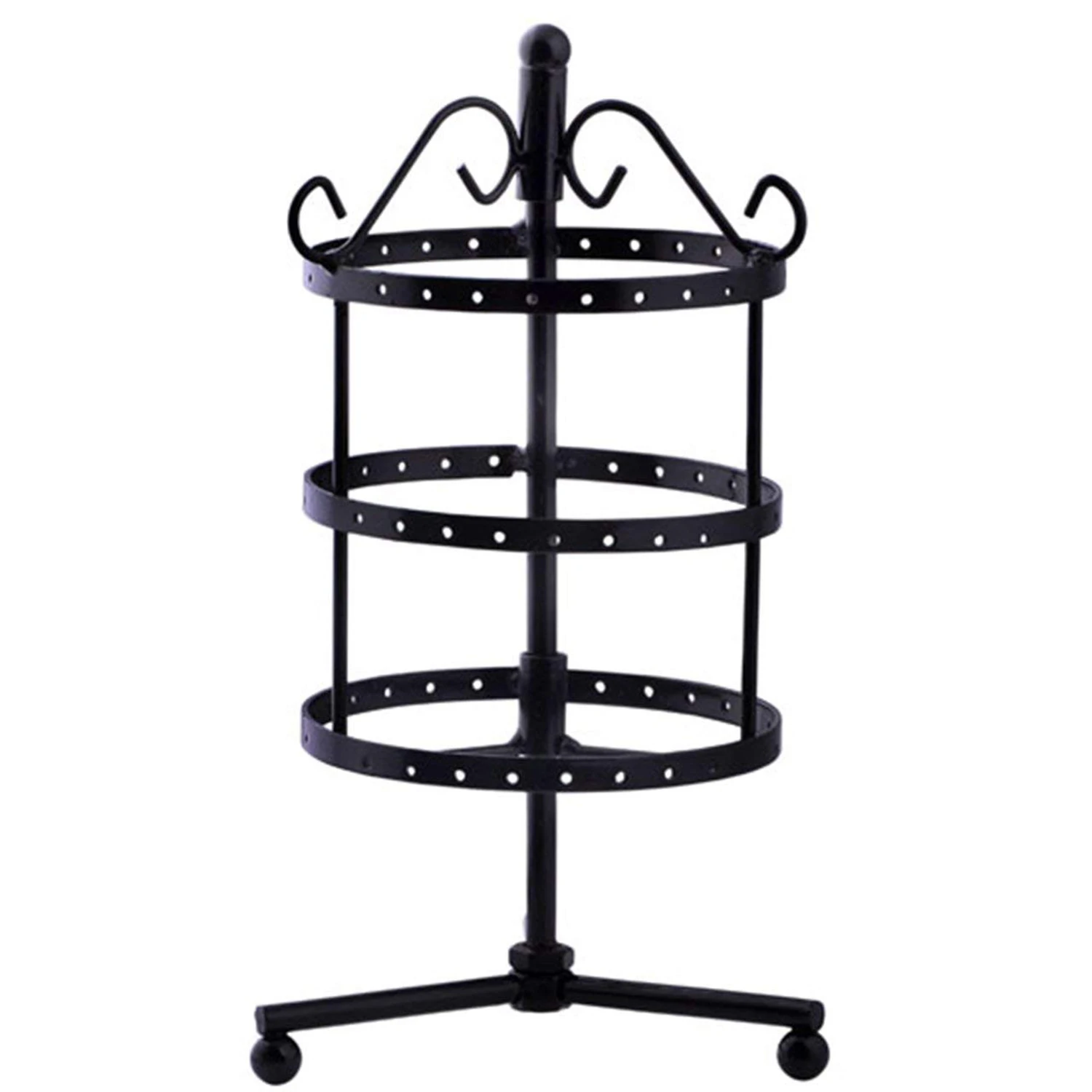 

Rotating Earring Holder 72 Holes Three-layer Earring Display Rack