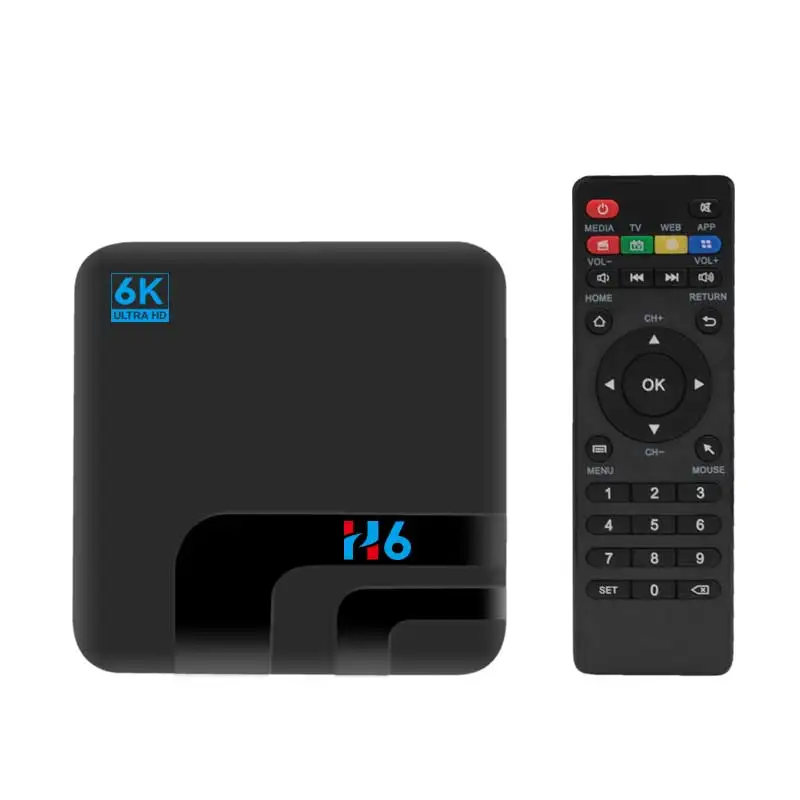 H6 Smart TV Box 1080P HDMI AV Quad Core 64bits Android 8.1/9.0 4G DDR3 32G EMMC ROM Set Top Box Wifi media player TV Receiver