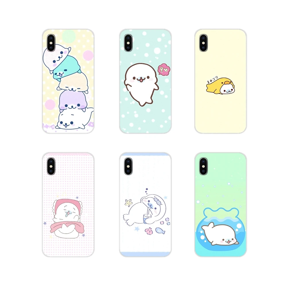

For Xiaomi Redmi 4A S2 Note 3 3S 4 4X 5 Plus 6 7 6A Pro Pocophone F1 TPU Transparent Case Covers cute animal seal mamegoma Smart