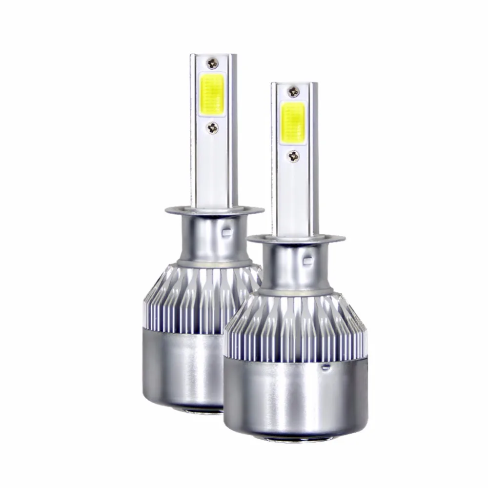 

2pcs C7 LED Car Headlight Headlamp Kit Super Bright Bulb Hi/Low Xenon White Headlights 7600LM 72W Bulbs