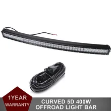 42 Inch 5D 400W Offroad Curved LED Work Light Bar Combo Beam 12V 24V for Ford Car Truck Auto ATV Pickup 4WD 4X4 Bumper Headlight