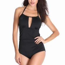 

Sexy Push Up Swimwear Women 2018 New One Piece Swimsuit Summer Retro Halter Plus Size Swimwear Female Sexy Beach Bathing Suit