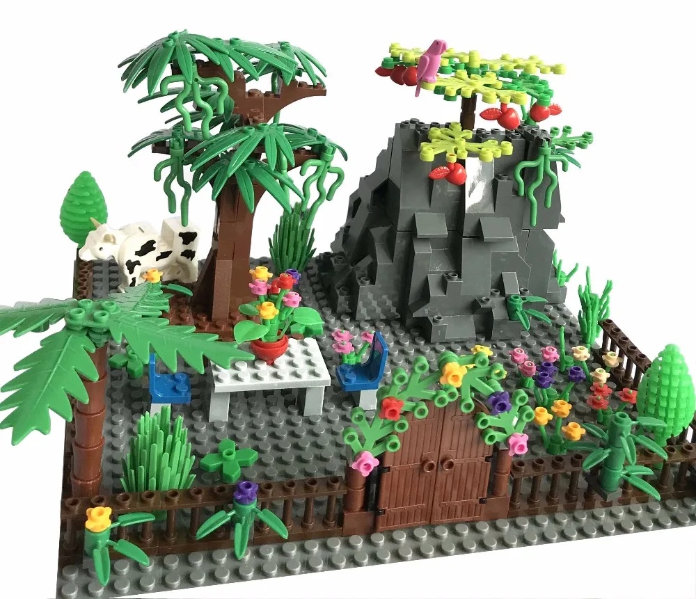 LEGO Leafy Trees 2 Sets MOC/Bushes /Leaves/palm Flowers 50 Pieces Creation New LEGO Leafy Trees 2 Sets MOC/Bushes /Leaves/palm Flowers 50 Pieces Creation New