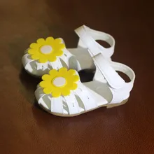 Сандалии для маленьких девочек; летние детские сандалии с цветочным рисунком; сандалии с подсолнухами для девочек; красивый детский для малышей