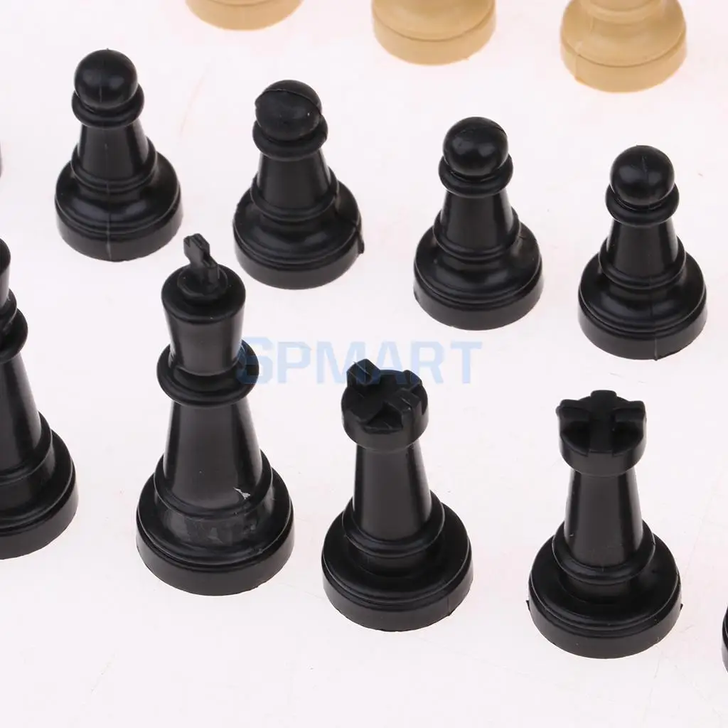 32Pcs/Lot 2'' Plastic Chess Pieces Only Board Game Checker Pawns Accessories Kids Children Adult Party Toys