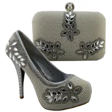 Free Shipping By DHL New Design Italian Shoes With Matching Bags African Women Shoes and Bags 1308-L64 Set size 38-42