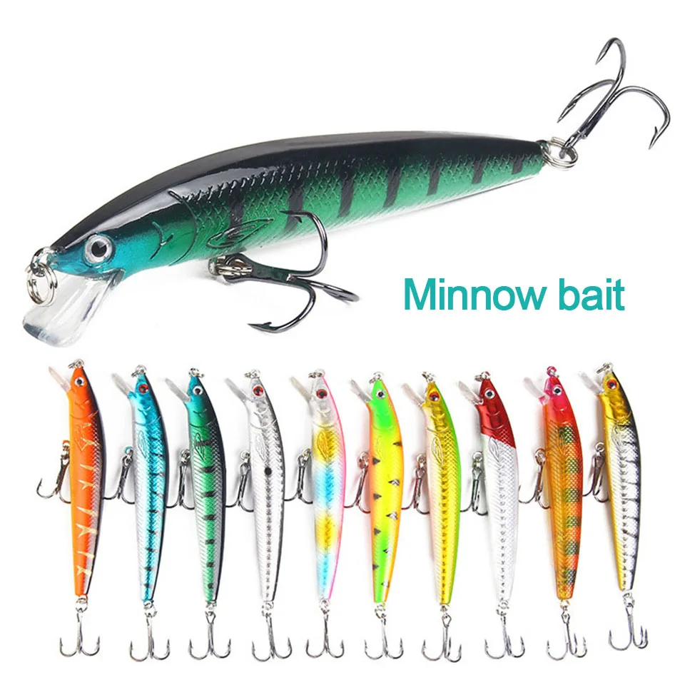 

JJEERKOOL Minnow Lure for Fishing Gear 10 cm for Ocean Boat Beach Rock Fishing Bait Lake River Reservoir Pond Fishing