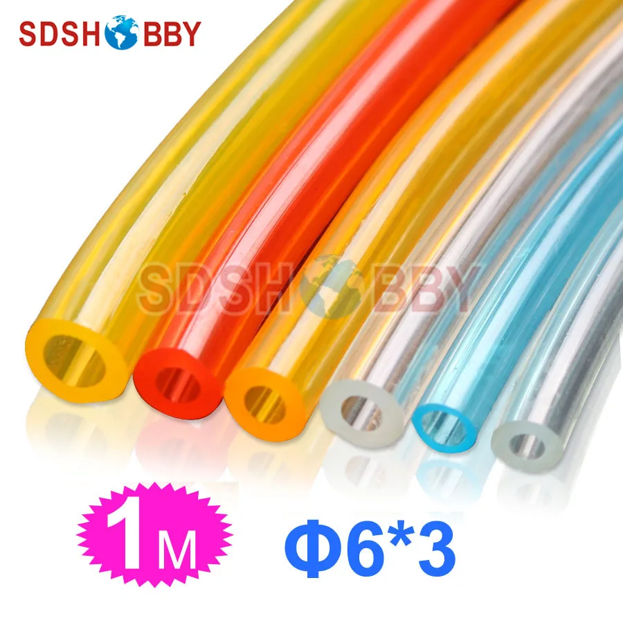 

6*3mm 1 Meter Fuel Line/ Fuel Pipe for Gas Engine/ Nitro Engine-Yellow/ Transparent/ Blue/Red Color