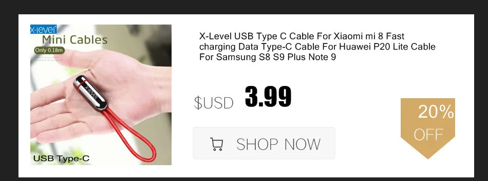 X-Level usb type-C кабель для samsung Note 9 USB-C быстрой зарядки type-C кабель для Xiaomi mi 9 mi x 3 One Plus 7 Pro USB C зарядное устройство