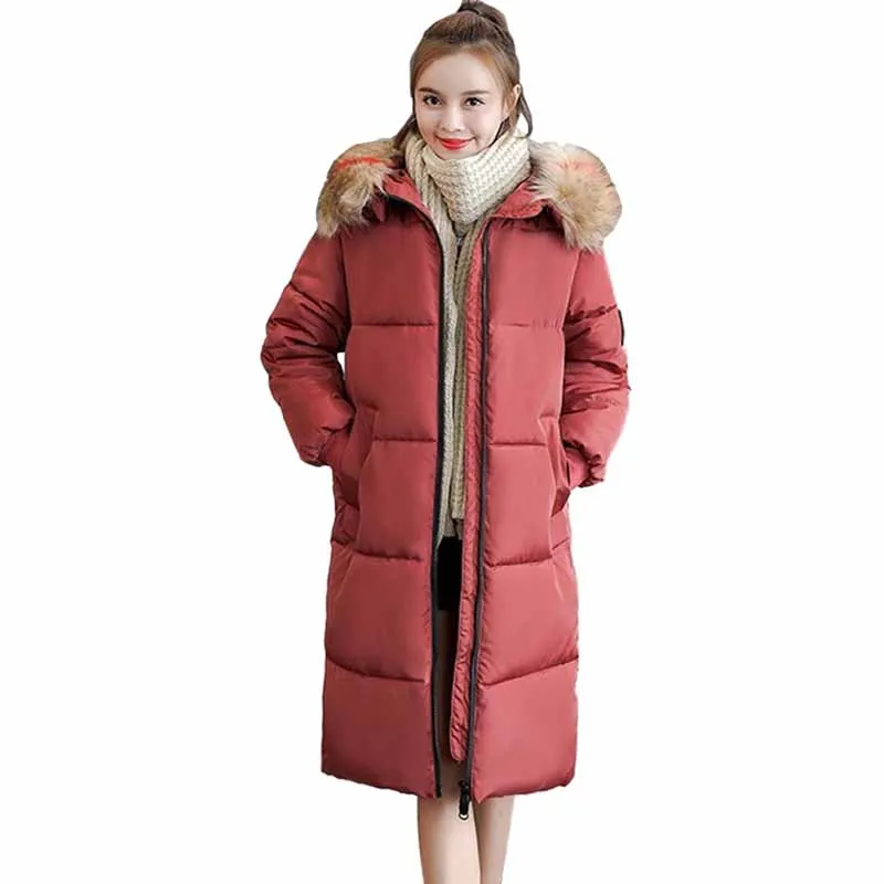 Women Hooded Zipper Coat,Plus Size Warm Slim Jacket Thick Overcoat Winter Long Sleeve Outwear Hooded Zip Long Coat 