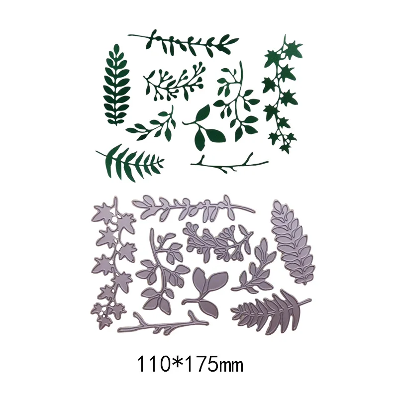

Metal steel Dies Cutting die cut DIY Decorative Embossing Scrapbooking tree 9Pcs Leaves flower Craft Stamps card Stencil
