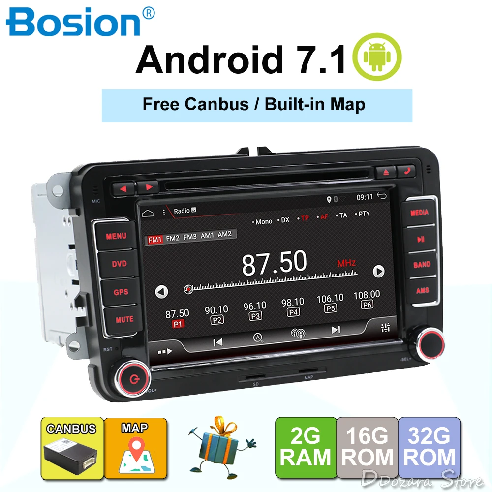 

Android 7.1 7" 2din Car DVD for VW POLO GOLF 5 6 POLO PASSAT B6 CC JETTA TIGUAN TOURAN EOS SHARAN SCIROCCO CADDY with GPS Navi
