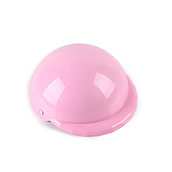 Забавная шляпа для животных собачий Шлем Мотоцикл ABS Кепка для маленьких средних собак кошек Французский бульдог летние аксессуары костюмы для вечеринки в честь Дня Рождения - Цвет: Pink Helmet