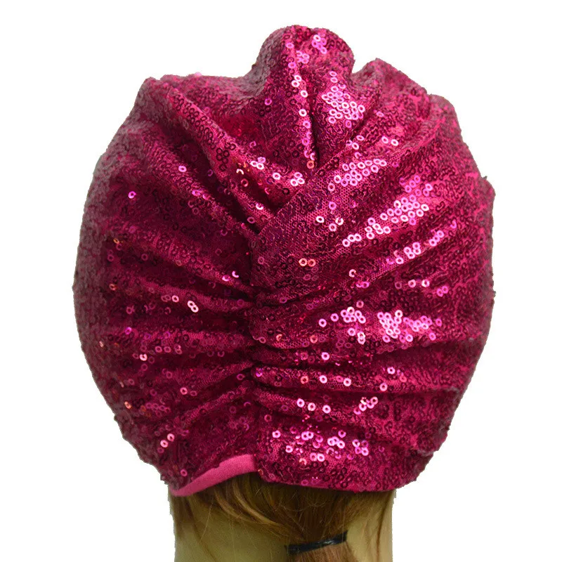 Мусульманские блестки капот женский бантик хиджаб тюрбан из хлопка шляпа Головной убор колпак для головы шапочка при химиотерапии банты шапочка для душа аксессуары